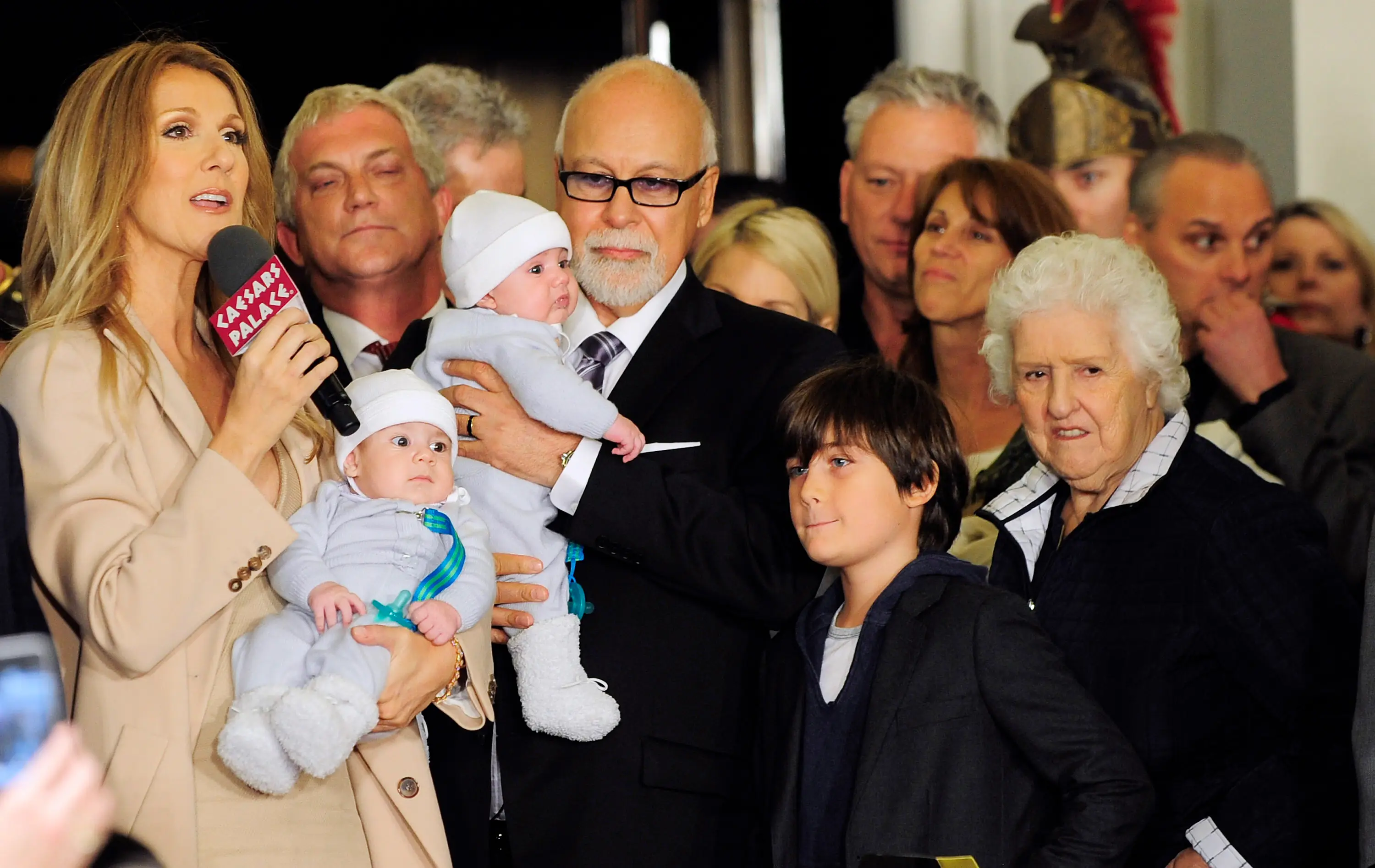 Celine Dion with late husband Rene Angelil and kids (Steven Lawton/FilmMagic) 
