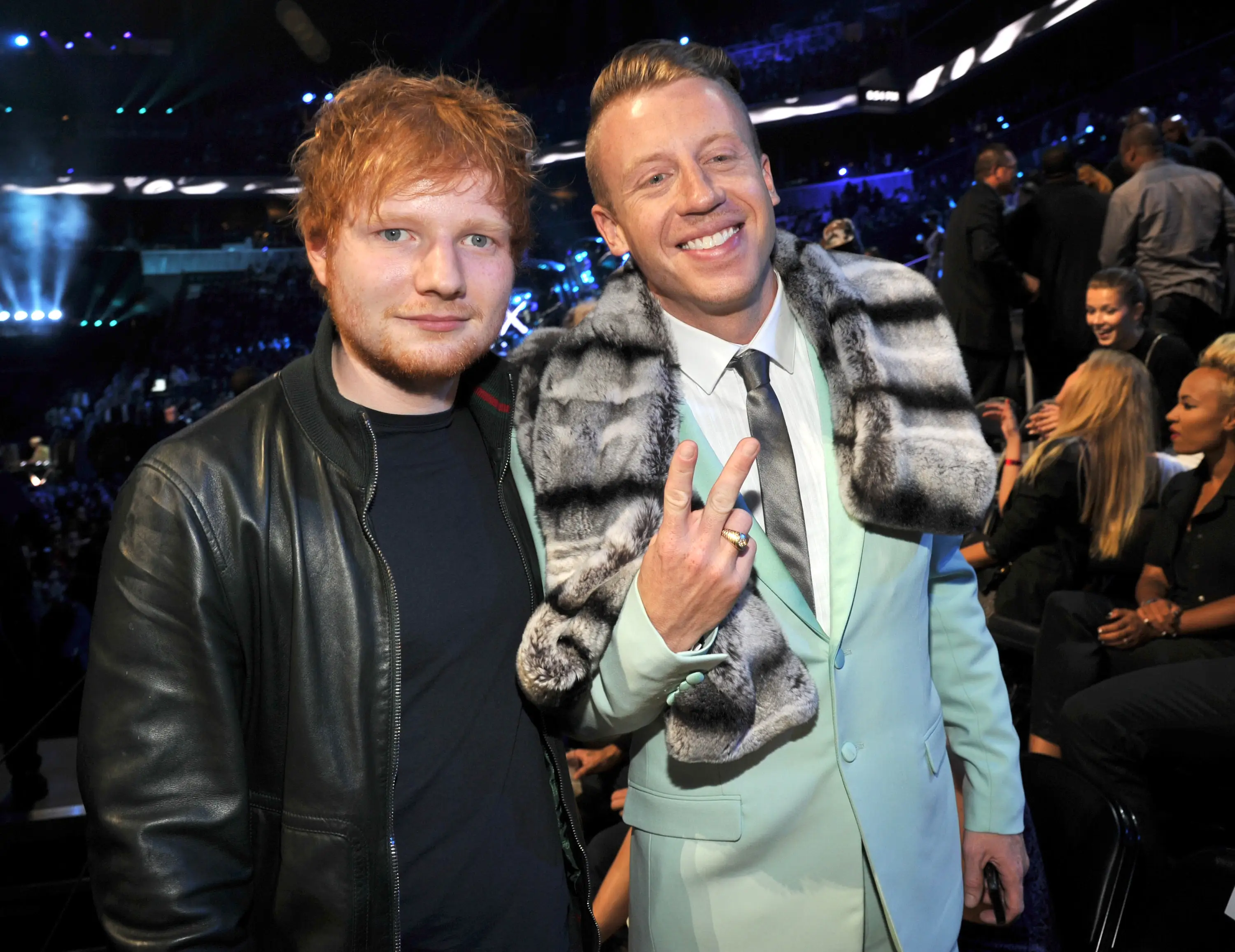 Ed Sheeran and Macklemore (Kevin Mazur/WireImage for MTV)