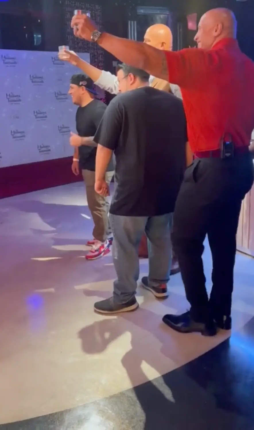 The actor posed behind his fans at Madam Tussauds.