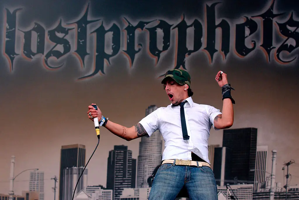 The Lostprophets frontman, pictured performing at Glastonbury back in 2004, has died in prison at the age of 48 (rune hellestad/Corbis via Getty Images)