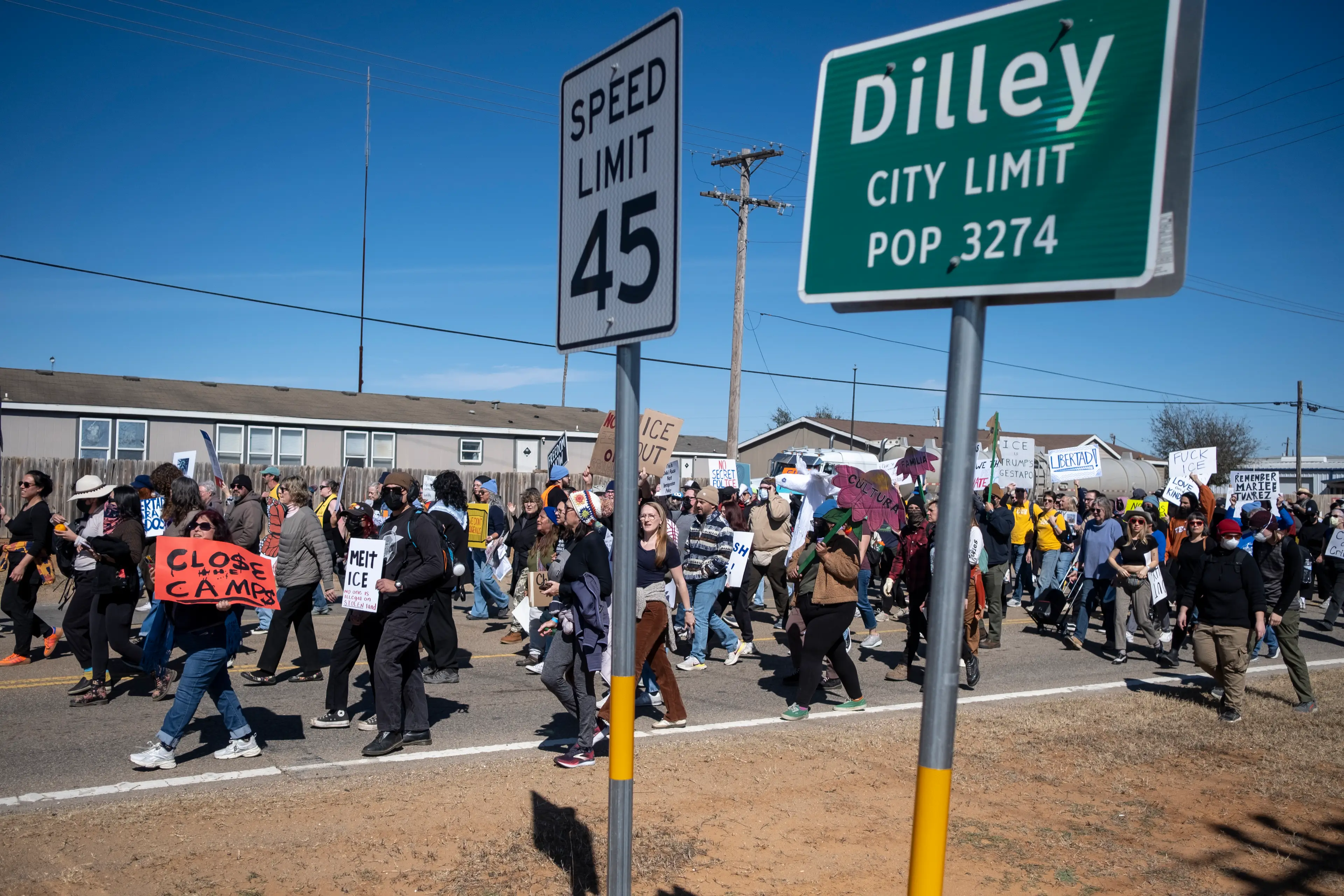 The center has been targeted by anti-ICE protests (Joel Angel Juarez/Getty Images)