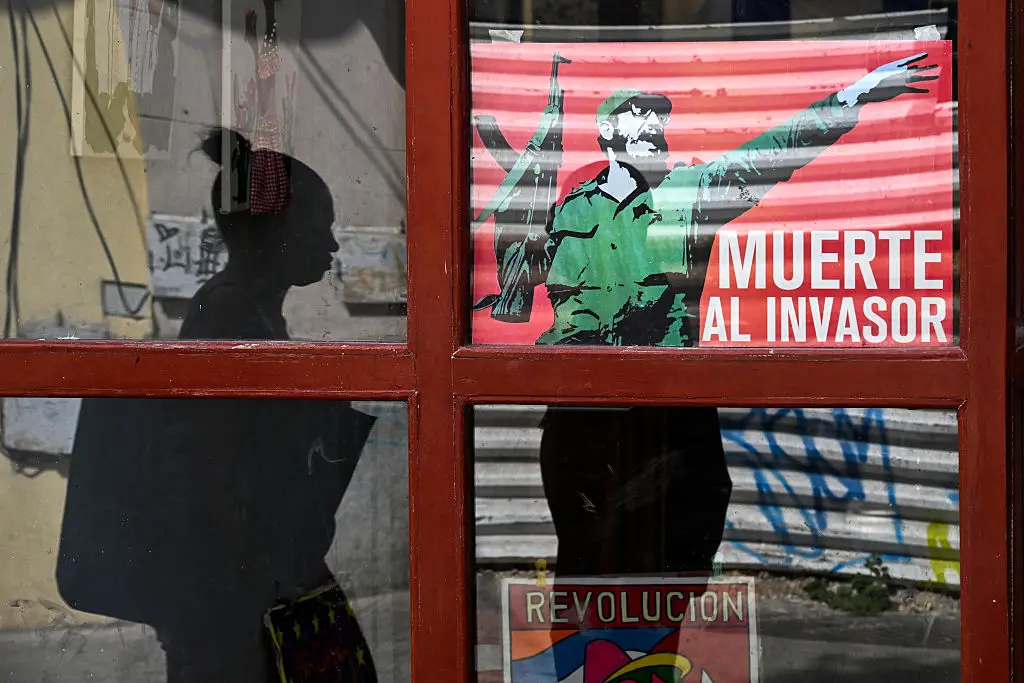 Trump will have a harder time shifting the Communists out of Cuba, with posters declaring 'death to the invader' appearing all over Havana (YAMIL LAGE / AFP via Getty Images)