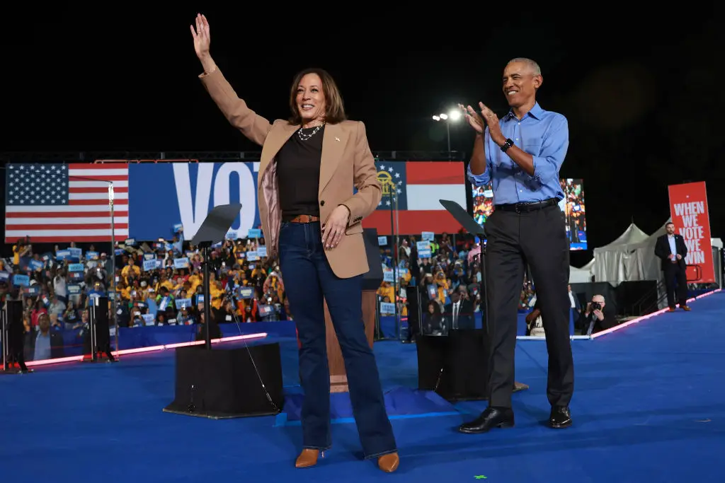 Obama supporting Harris' presidential bid prior to the election (Joe Raedle/Getty Images)