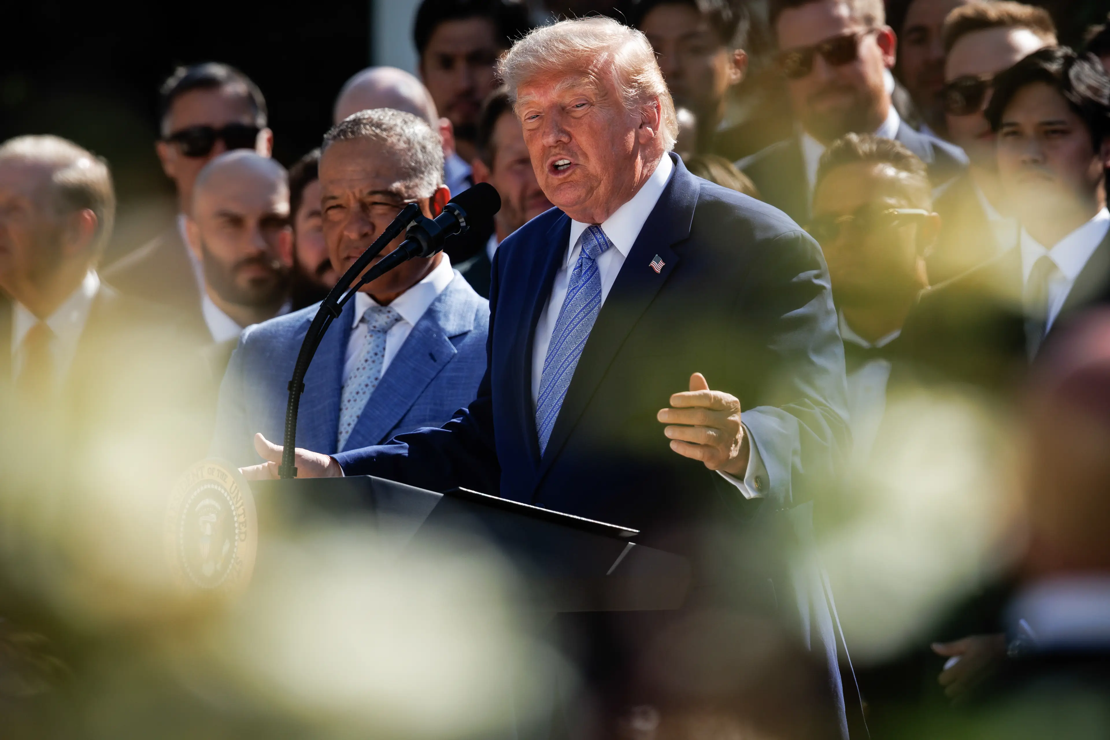 Allegedly the president is wanting people to take him more seriously (Samuel Corum/Sipa/Bloomberg via Getty Images)