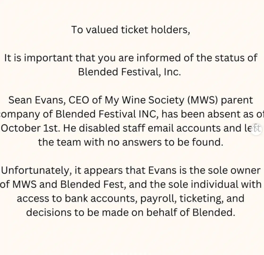 A statement has been released on Instagram.