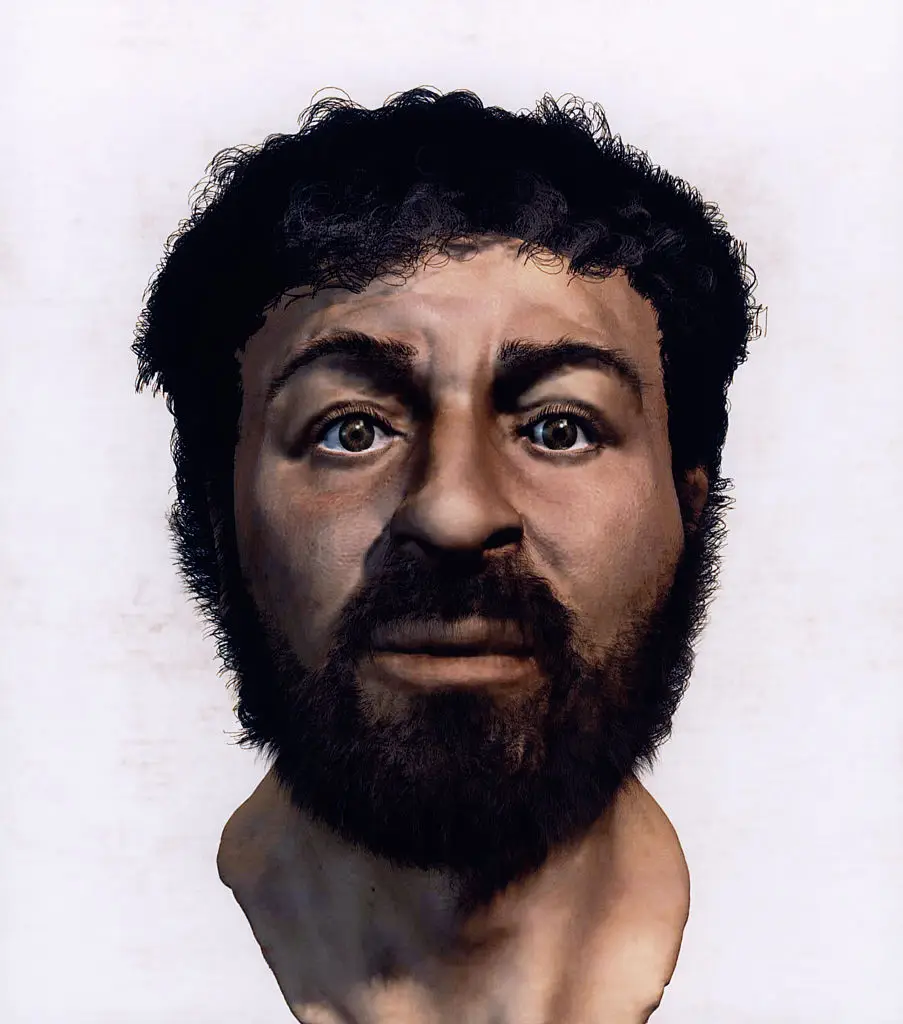 Computer-generated image of Jesus Christ, based on the study of the skull of a Jewish man of 1st century (Bob Collier/Sygma/Sygma via Getty Images)