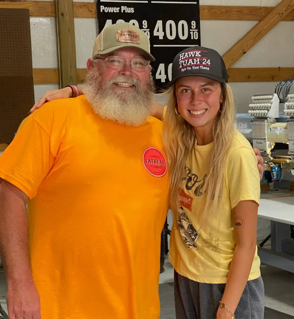 'Hawk Tuah Girl' Haliey Welch already has her own line of merch. (Fathead Threads/Facebook)