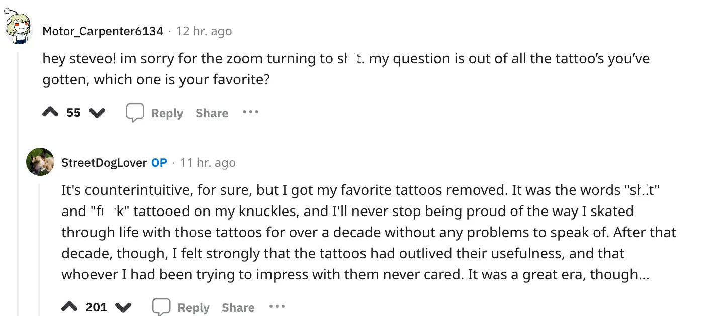 The Jackass star hosted a Q&A session with fans on Reddit.