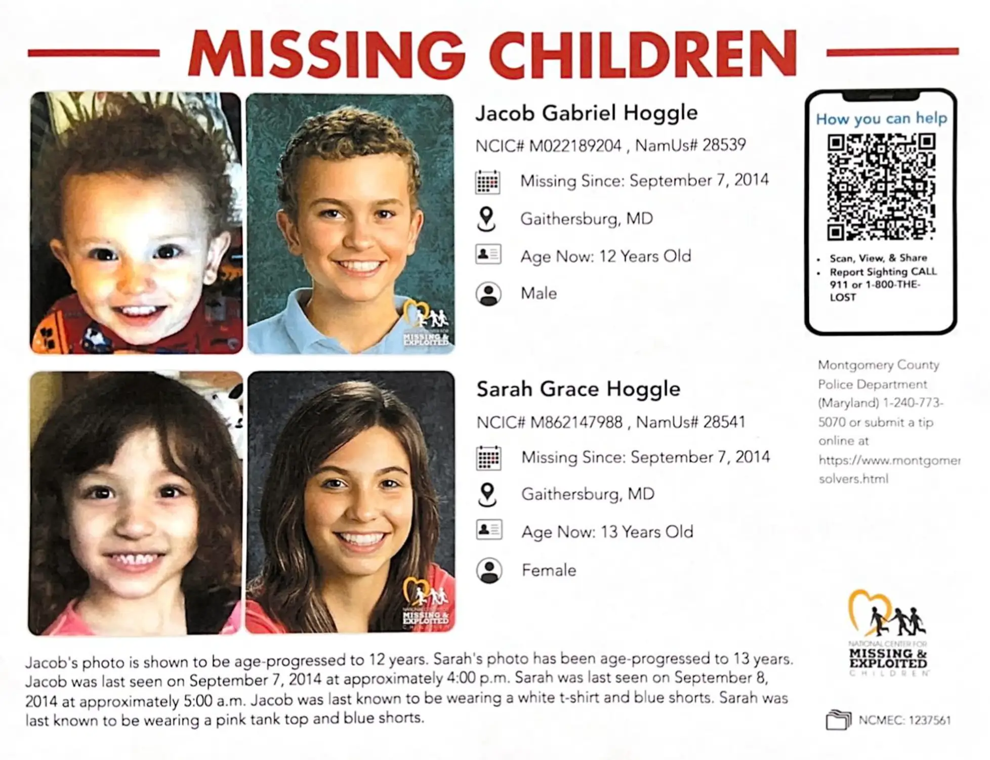 Jacob and Sarah Hoggle have been missing since 2014 (Facebook/FindSarahFindJacob)