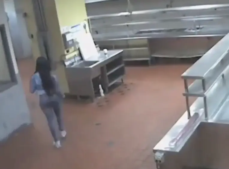 Kenneka was seen on CCTV walking into the kitchen (Rosemont Police)