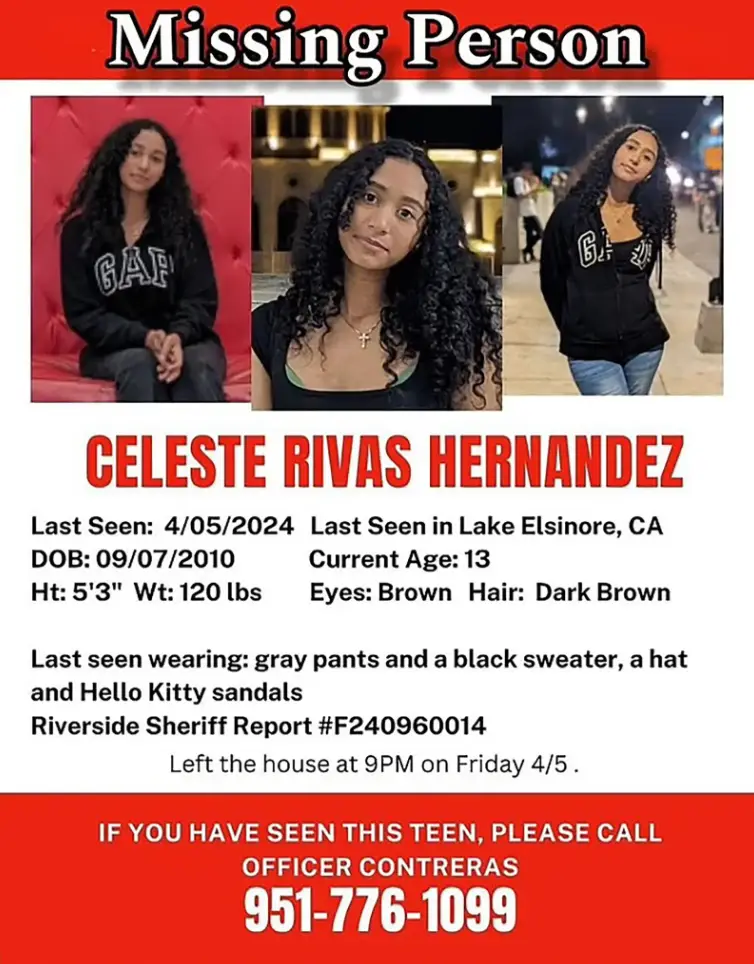 The teenager was reported missing last year (Riverside Sheriff's Office)