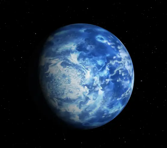 NASA's hypothetical visualization of HD 189733 b (NASA)