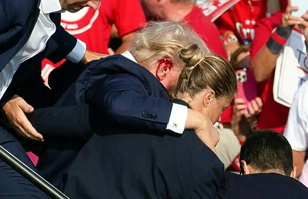 Donald Trump's ear was injured in the events that unfolded on July 13. (REBECCA DROKE/AFP via Getty Images)