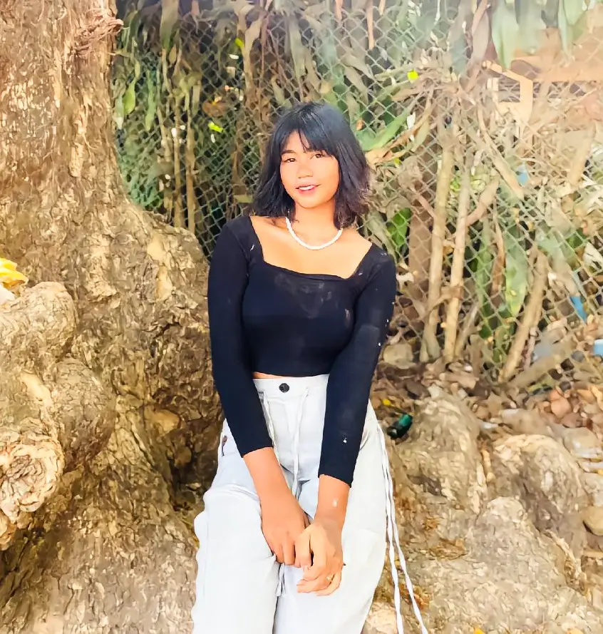 Moe Moe Sa Nay reportedly drowned after getting trapped between two rocks on the waterfall.(Viral Press)