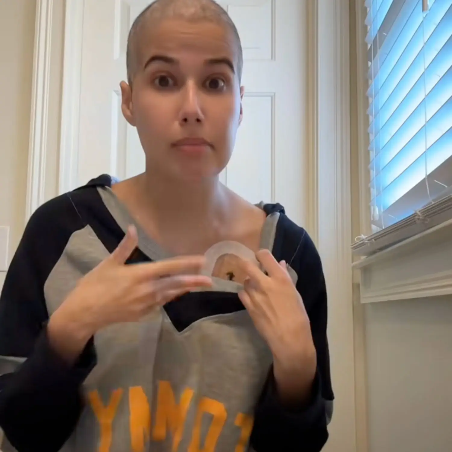 Schleicher moved her wedding day so that she could feel like herself before treatment (a_brenn98/Instagram)