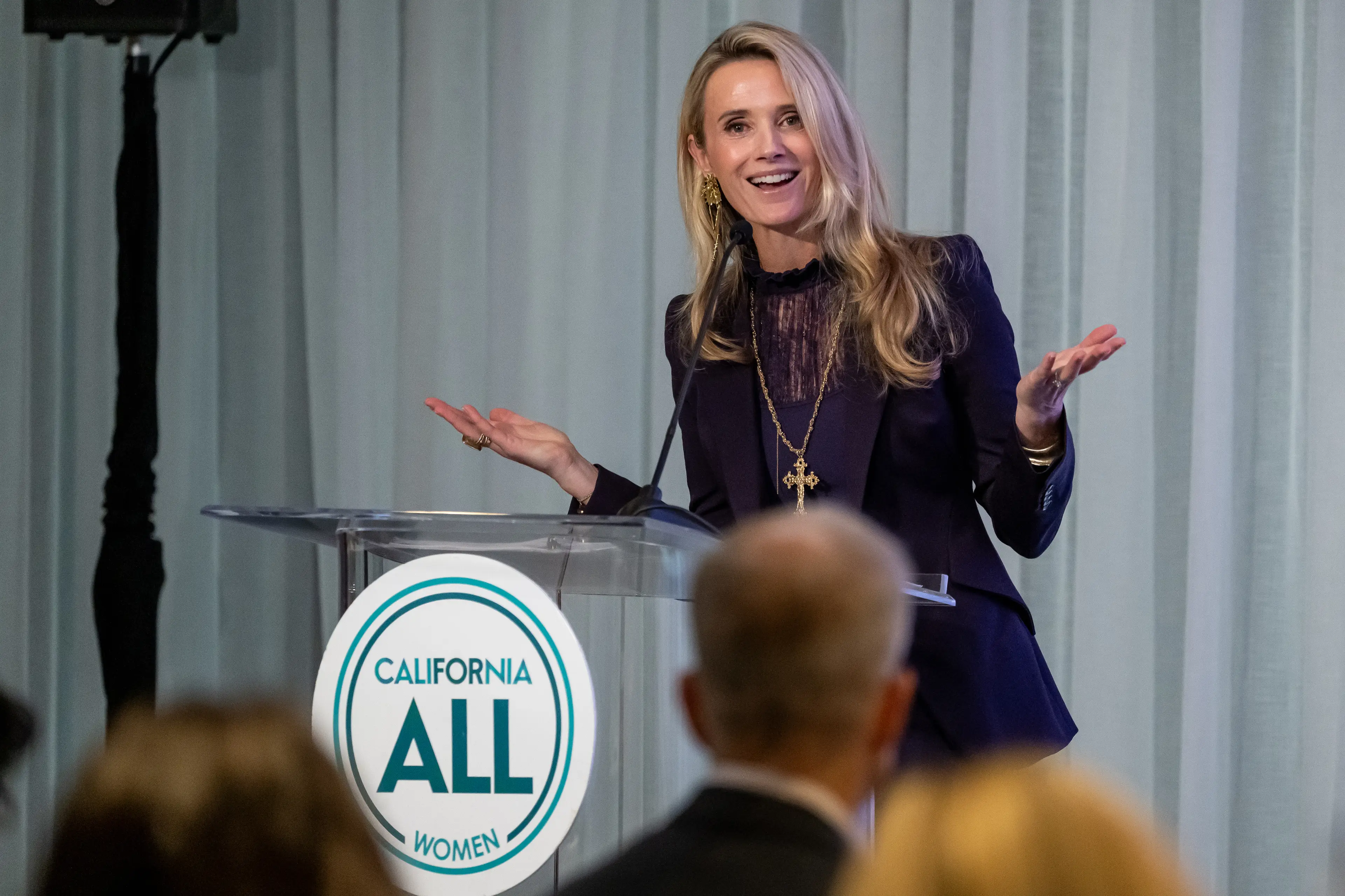 Jennifer Siebel Newsom has spoken out following the firings of Kristi Noem and Pam Bondi (David Paul Morris/Bloomberg via Getty Images)