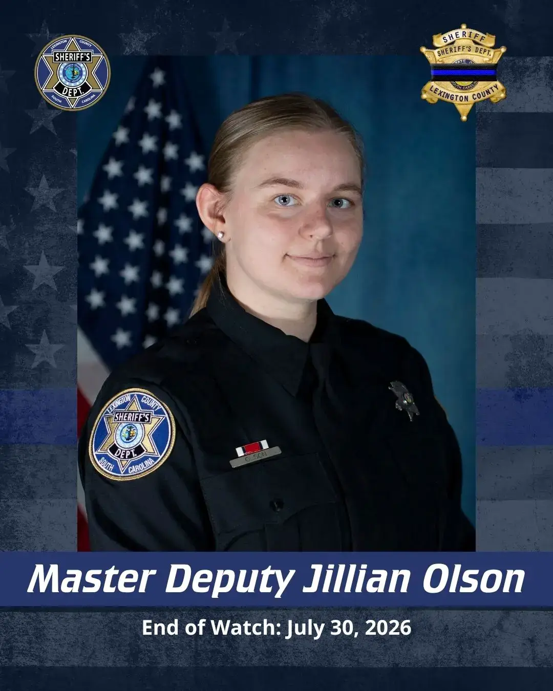Master Deputy Jillian Olson's death has been confirmed by officials (the Lexington County Sheriff’s Department)