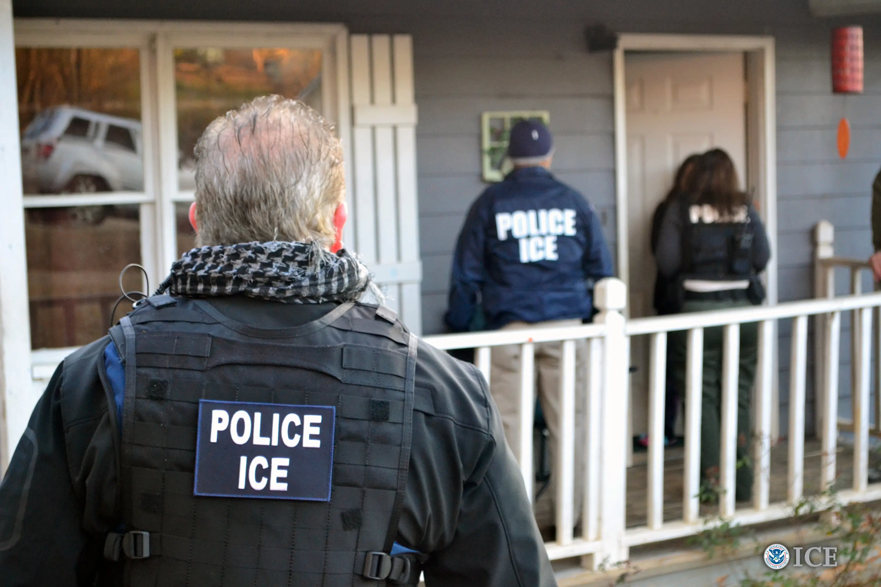 The woman has said she may not contact the police in the future due to her experience (Bryan Cox/U.S. Immigration and Customs Enforcement via Getty Images)