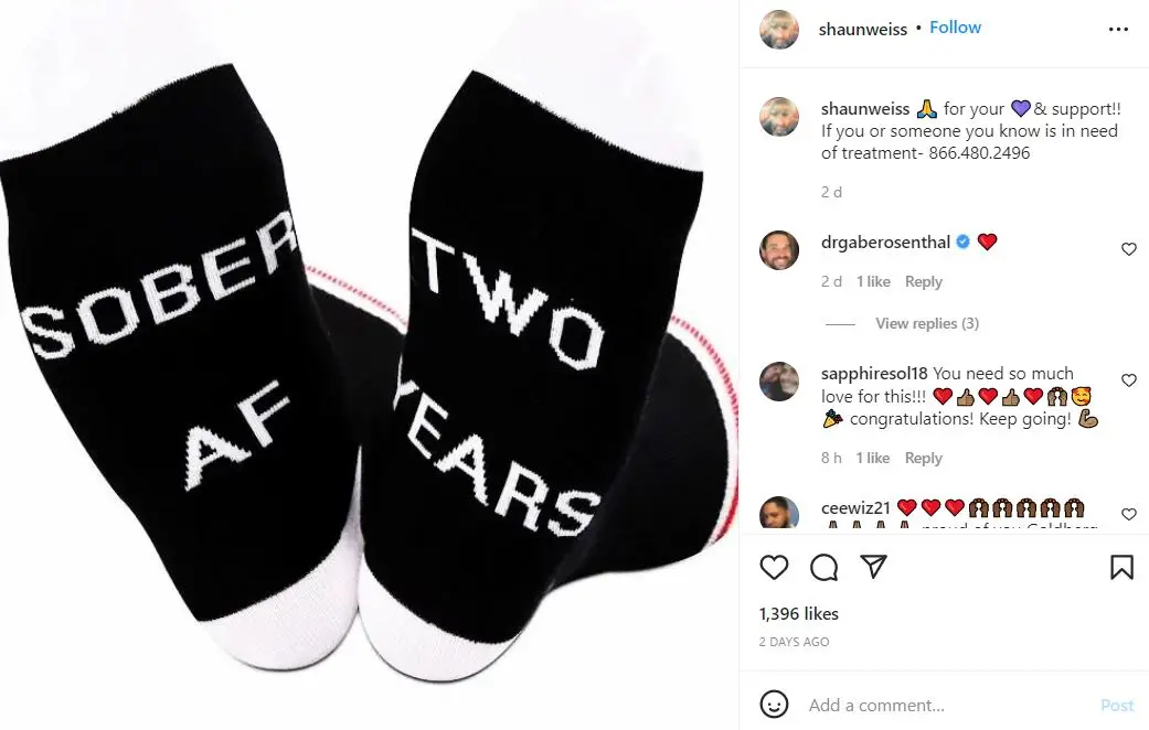 Shaun Weiss celebrates 2 years sober (Shaun Weiss/Instagram)