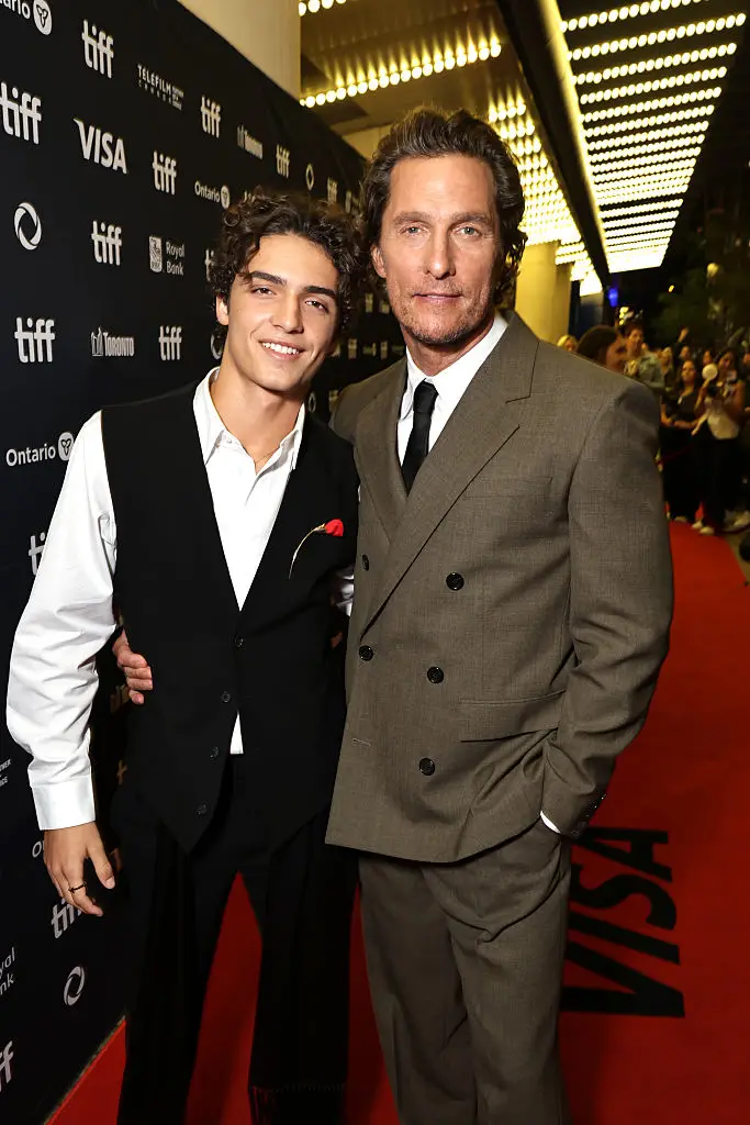 McConaughey spoke about his mother's reaction when she found out him and Camila were expecting their first child (Photo by Eric Charbonneau/Apple TV+ via Getty Images)