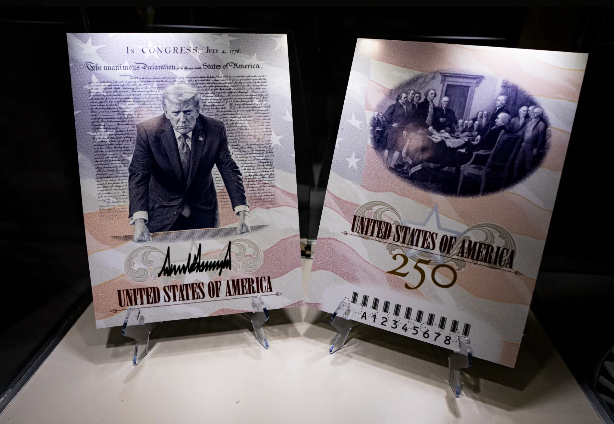 Images of Donald Trump's 'limited edition' passports have been released Al Drago/Getty Images
