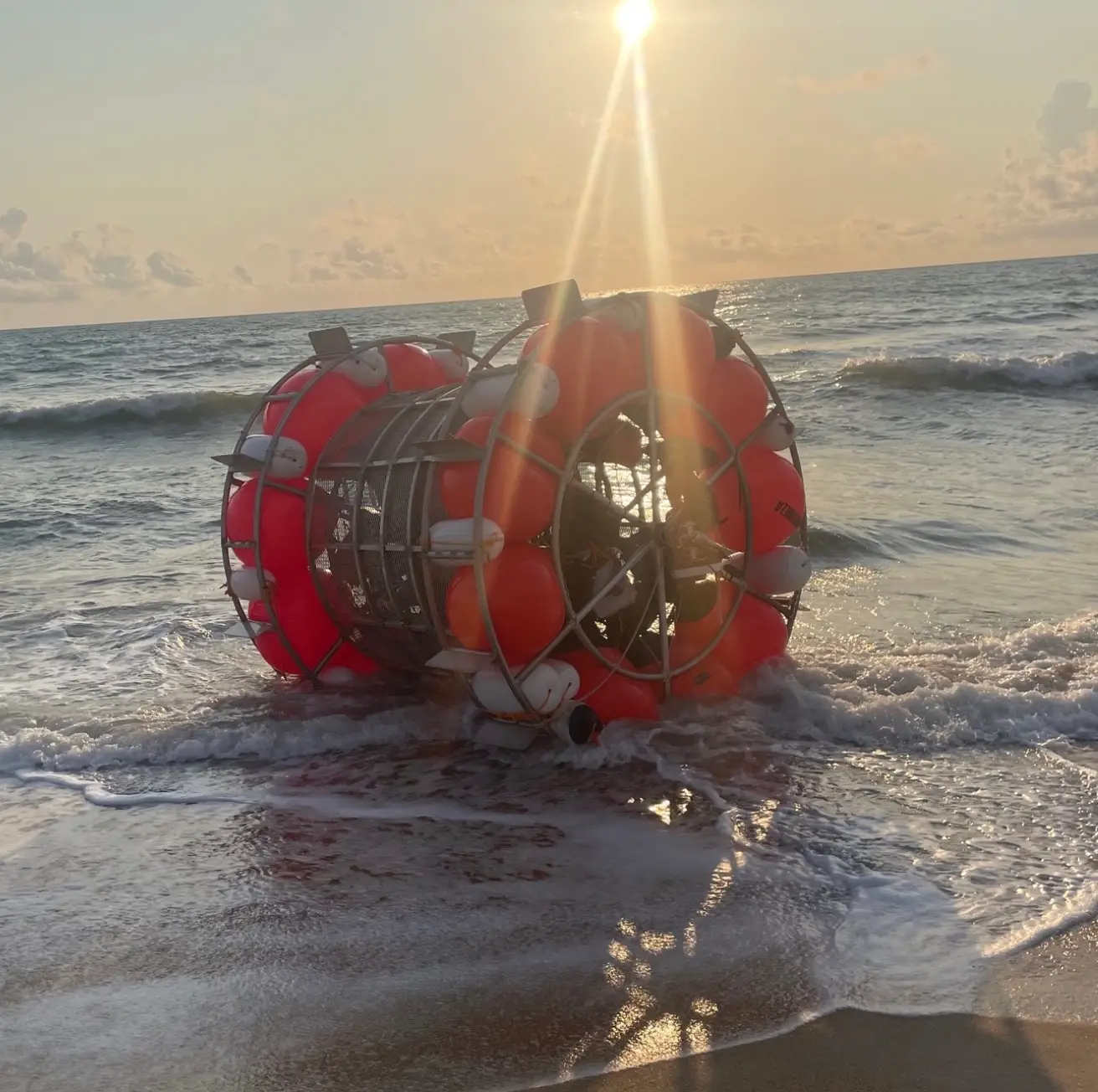 Baluchi was stopped while trying to cross the Atlantic in this.