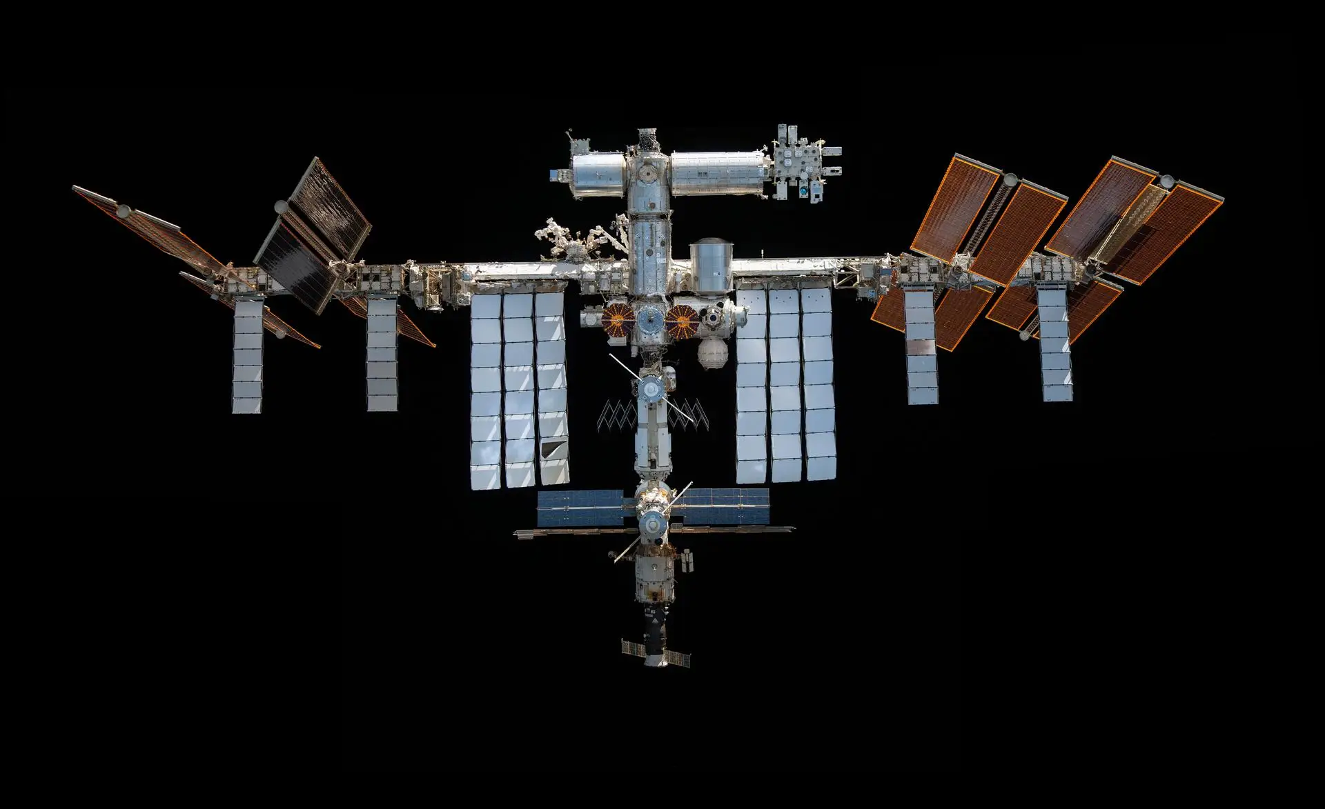 The ISS pictured in 2021, clearly a lot bigger (NASA)