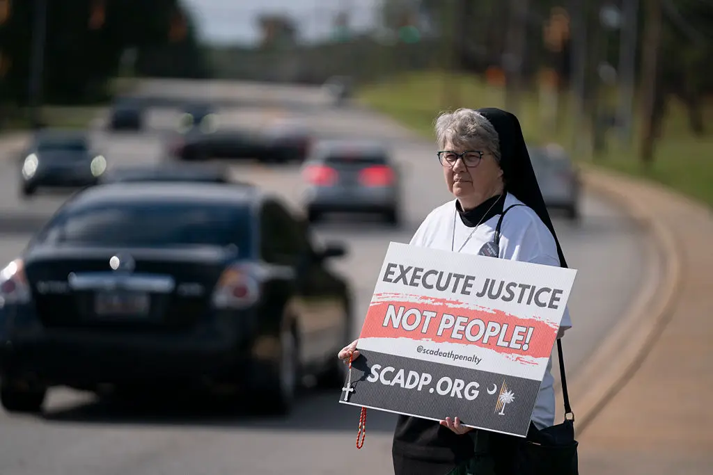 South Carolina saw huge protests when it re-installed in 2024 after a 13-year pause. (Photo by Sean Rayford/Getty Images)