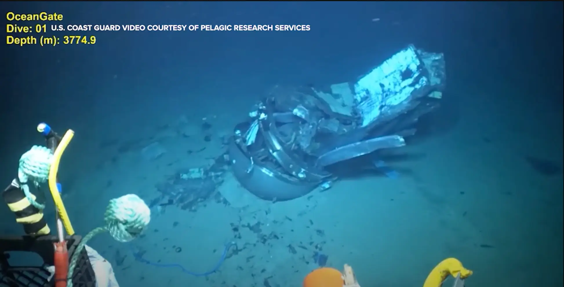 More footage of the wreckage has been released (US Coast Guard)