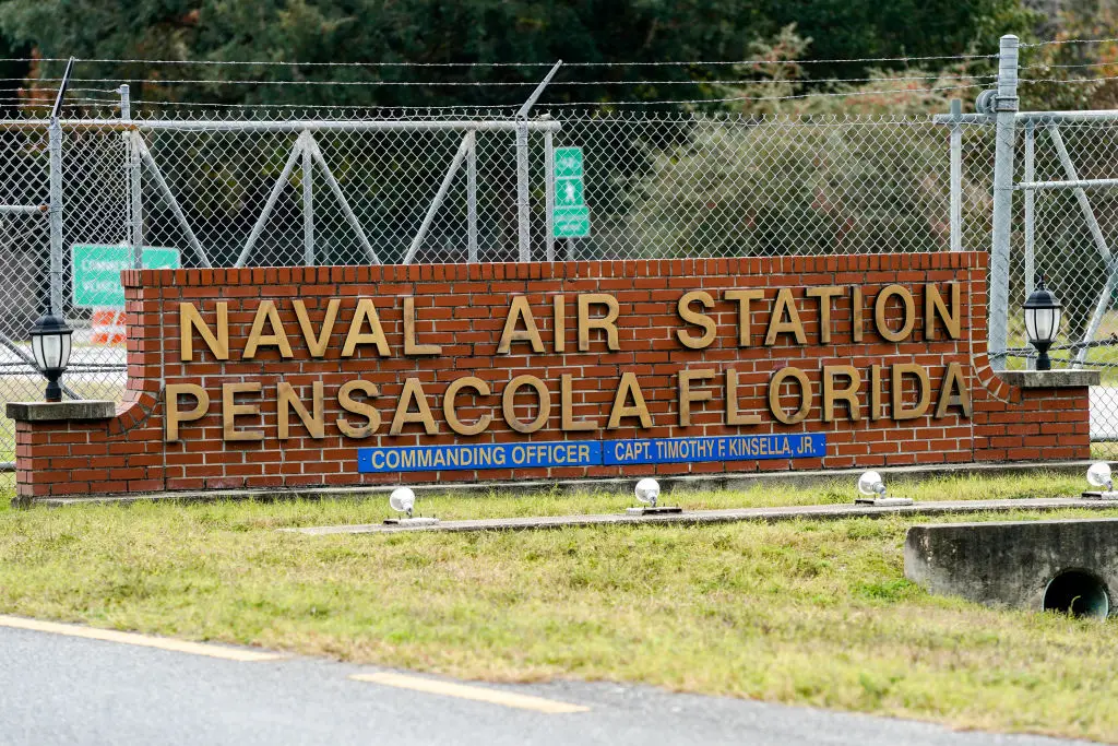 There were reports of gunfire at Pensacola Naval Air Station on Thursday (Josh Brasted/Getty Images)