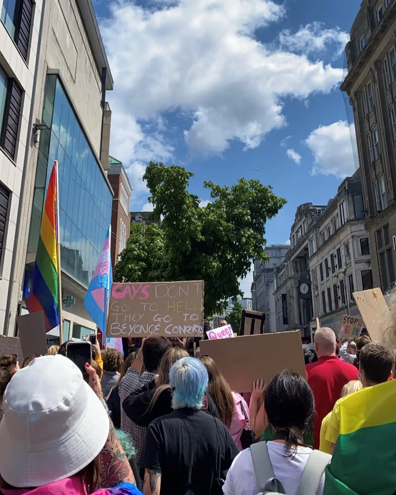 Protest in Liverpool last year against the rise in hate crime in the city (Chloe Rowland/UNILAD)