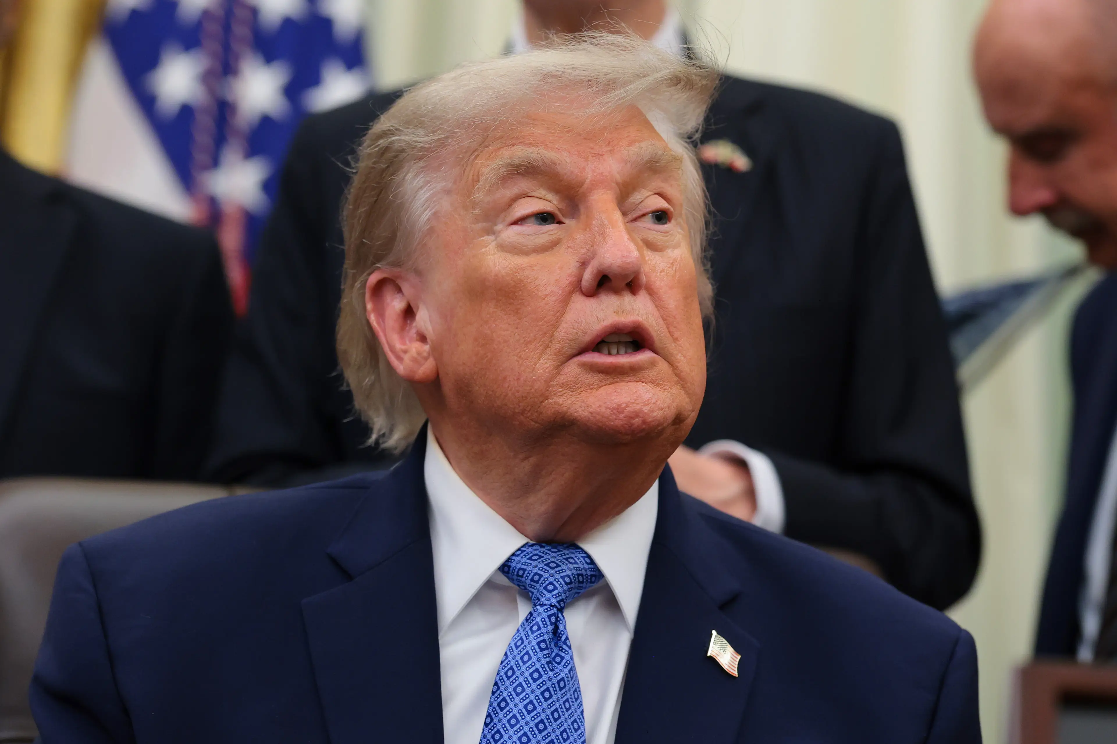 The President took aim at his socialist rivals in a sarcastic speech (Anna Moneymaker/Getty Images)