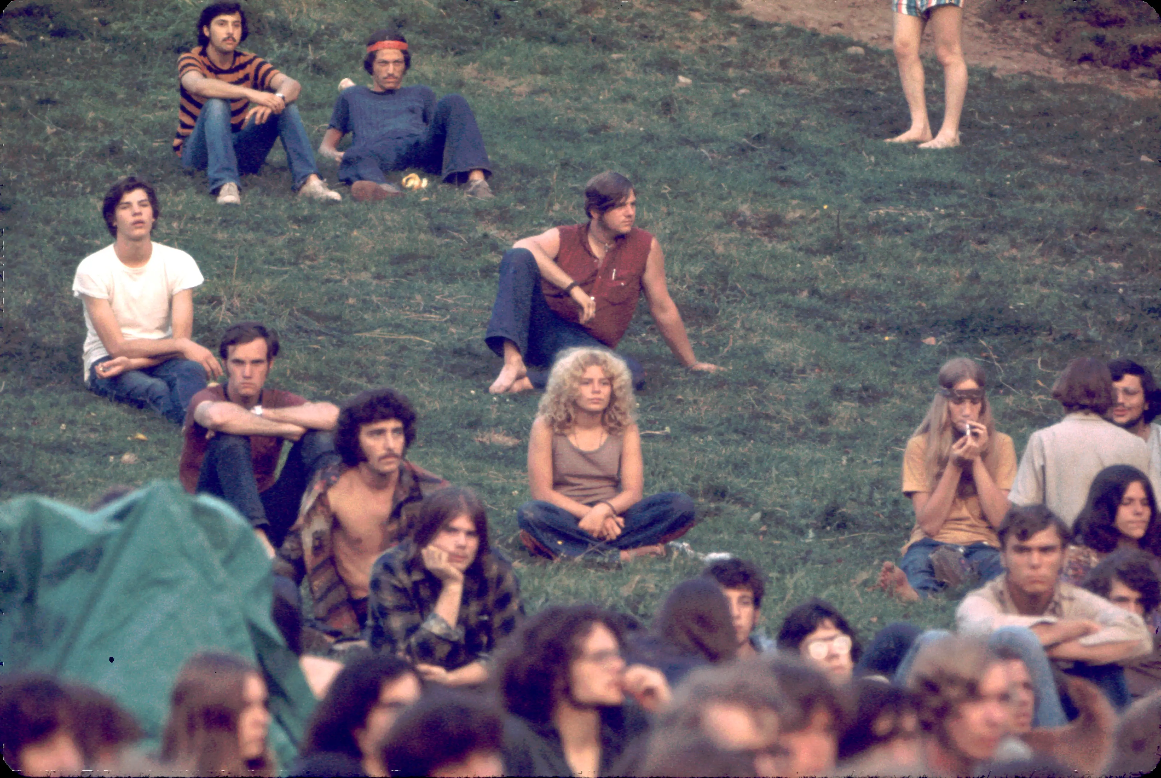 Only 25,000 attendees witnessed headline act Jimi Hendrix's closing performance (Ralph Ackerman/Getty Images)