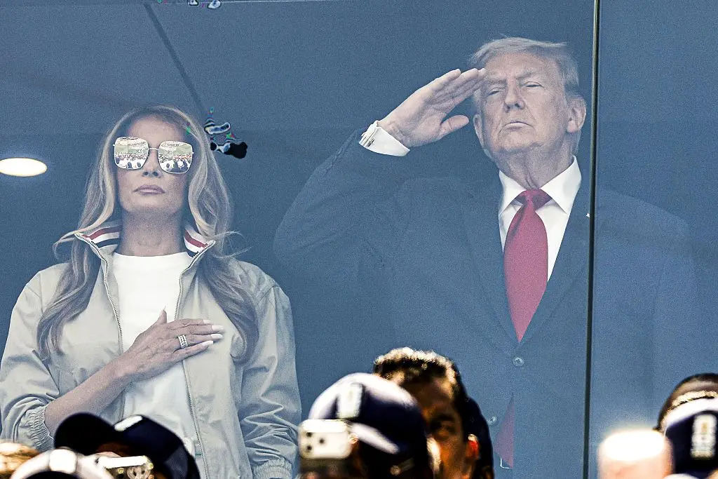 Melania Trump was spotted at the World Cup Final (ANP via Getty Images)