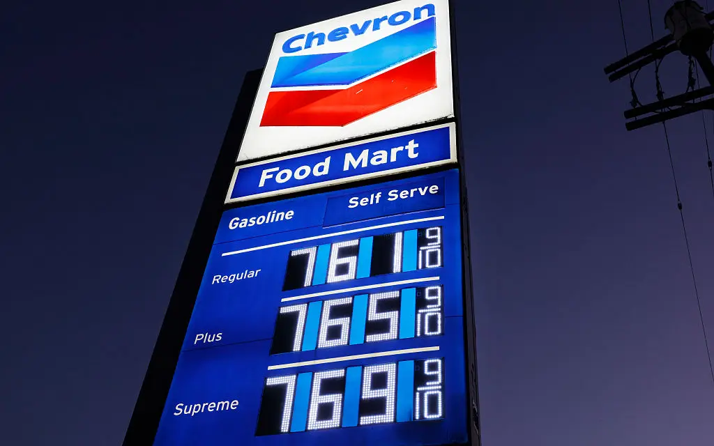 Gas prices have hiked in the US as a result of the conflict (Mario Tama/Getty Images)
