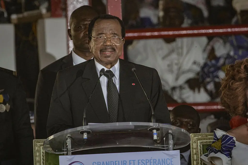 Paul Biya claims to have been voted in for the eighth time (ROBERT FIMBAYE/AFP via Getty Images)