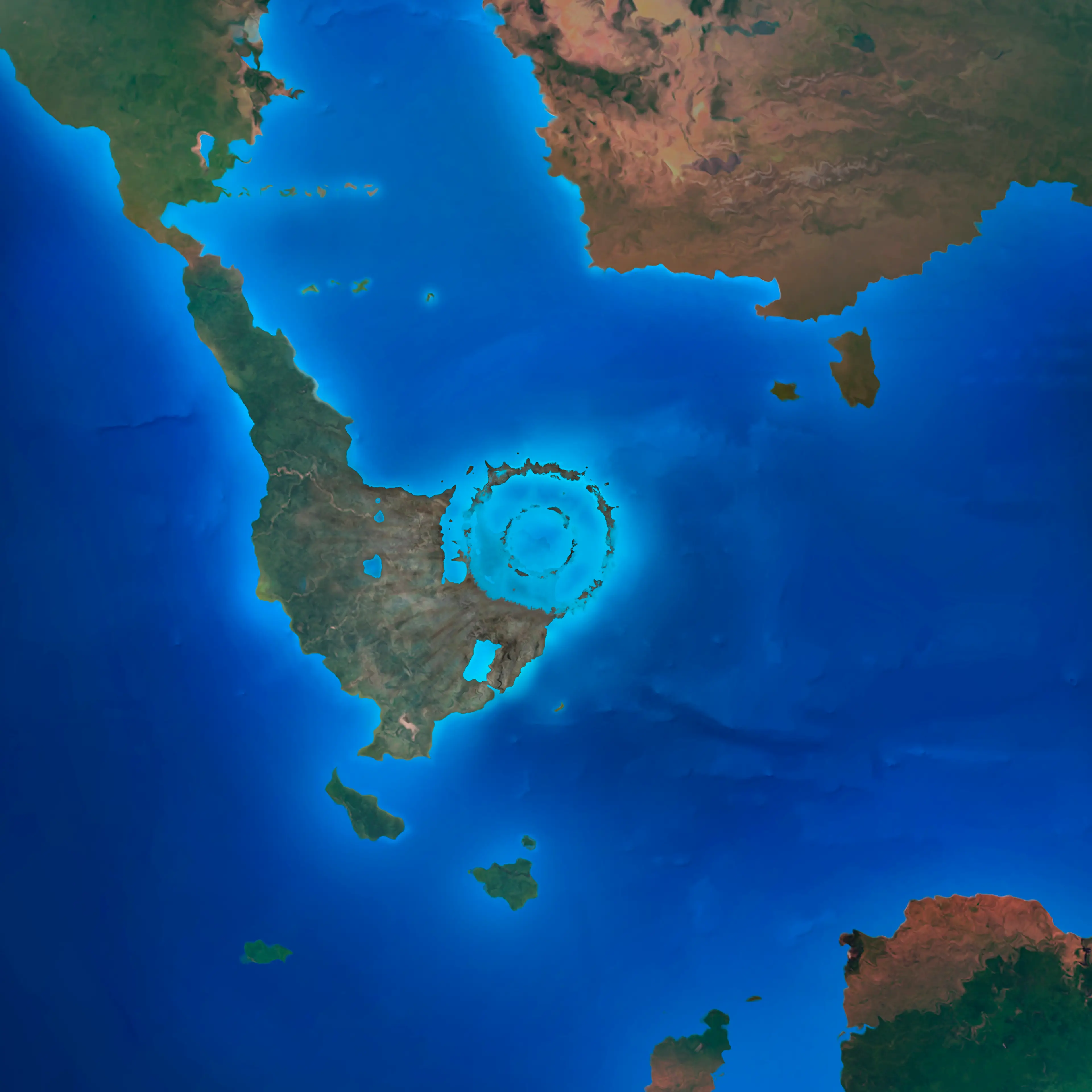 The Chicxulub impact crater. (Getty Stock Photo)