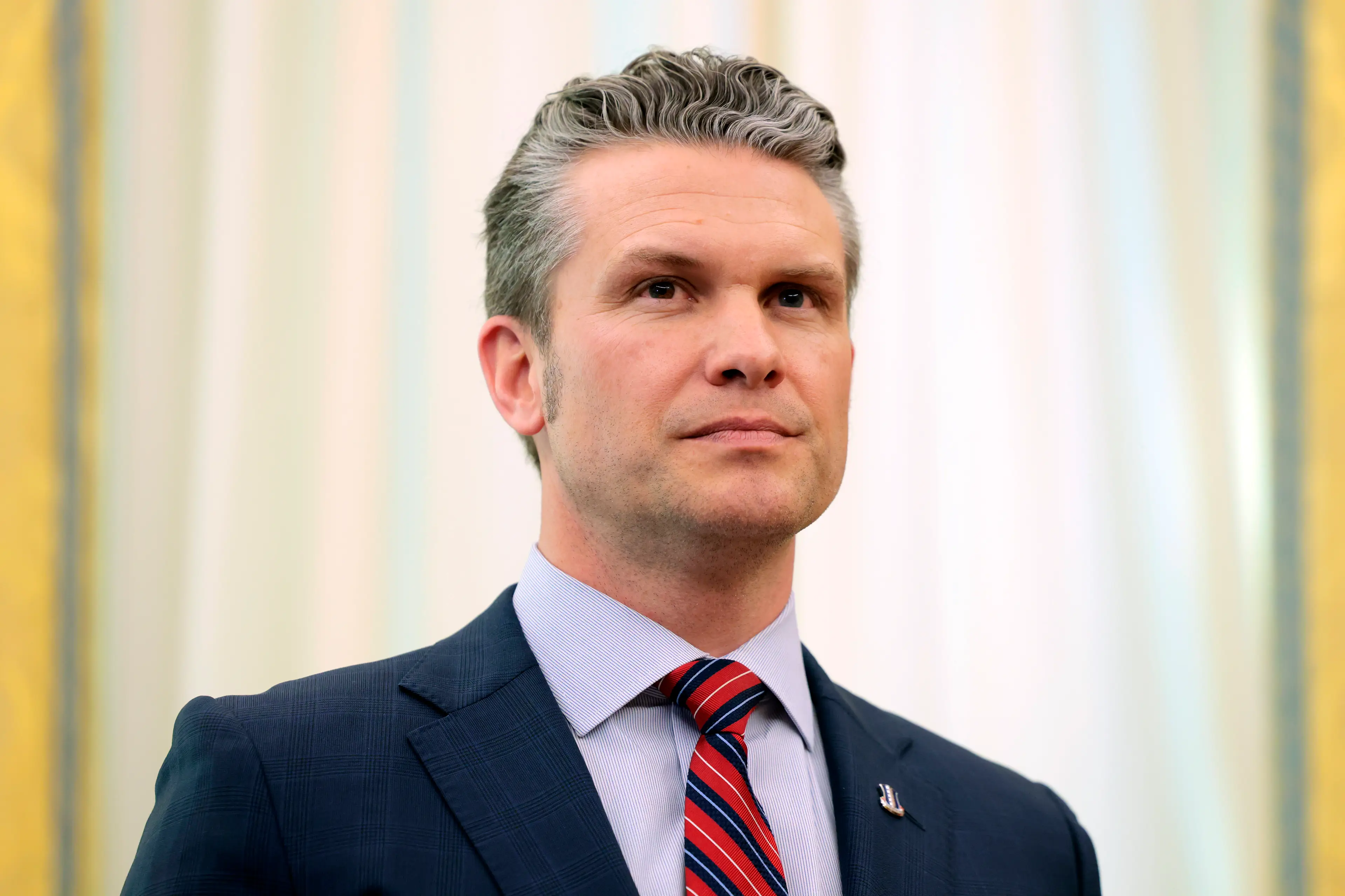 Pete Hegseth was one of the US senior officials to be in the chat (Anna Moneymaker/Getty Images)