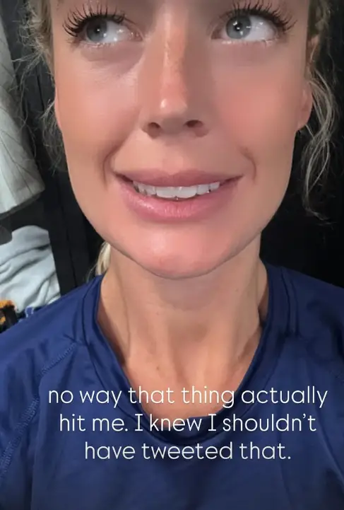 Sophie Cunningham was nearly hit by the sex toy (Instagram/@sophie_cham)