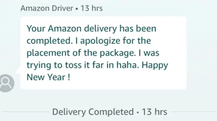 The driver apologized for what had happened.