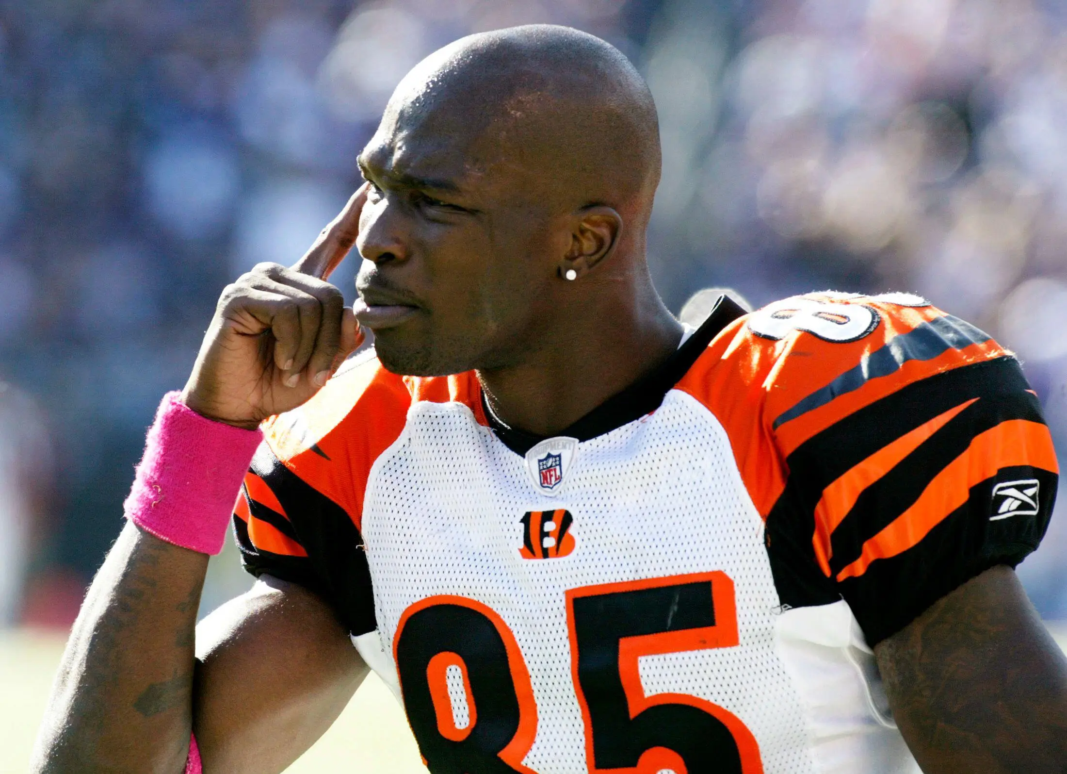 Chad Ochocinco during his NFL years at the Cincinnati Bengals.