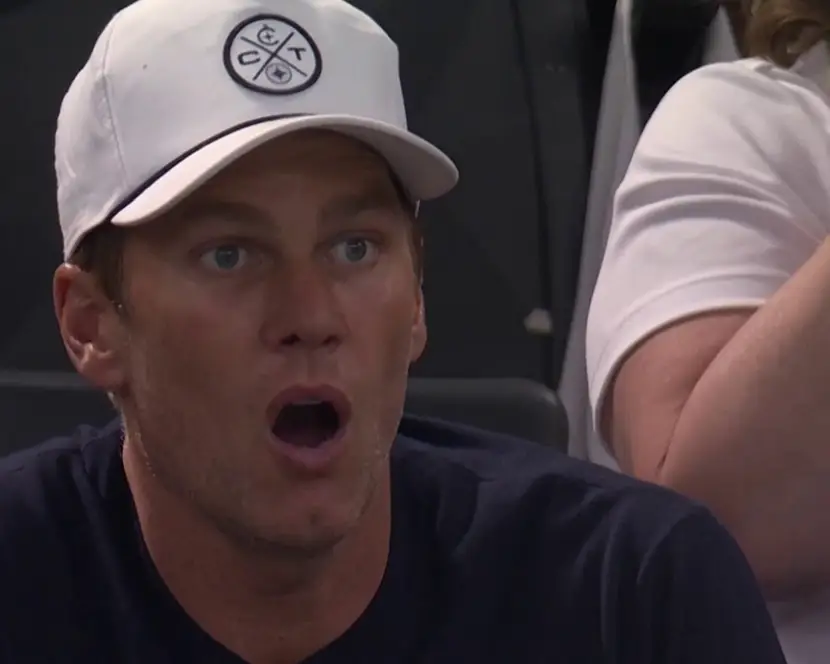 People can't get over Tom Brady's reaction. (Peacock)