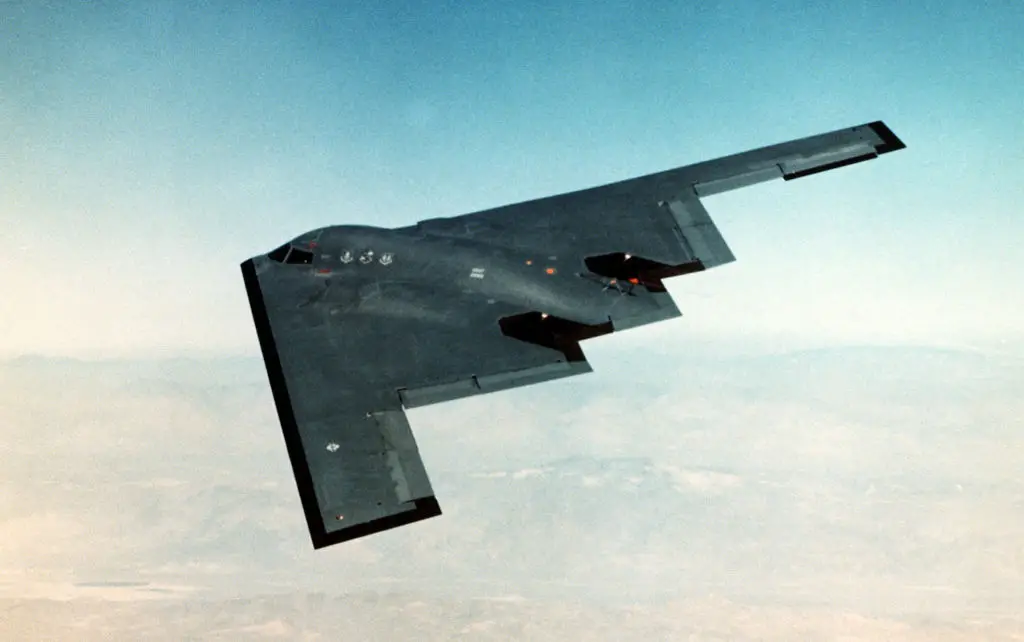 Could it be a B-2 aircraft at a strange angle? (USAF/Getty Images)