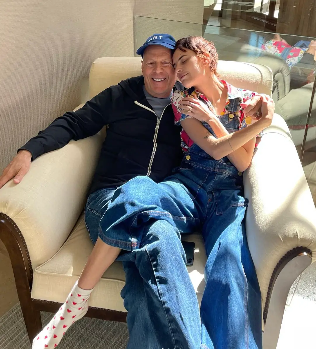 Tallulah with her father Bruce Willis.