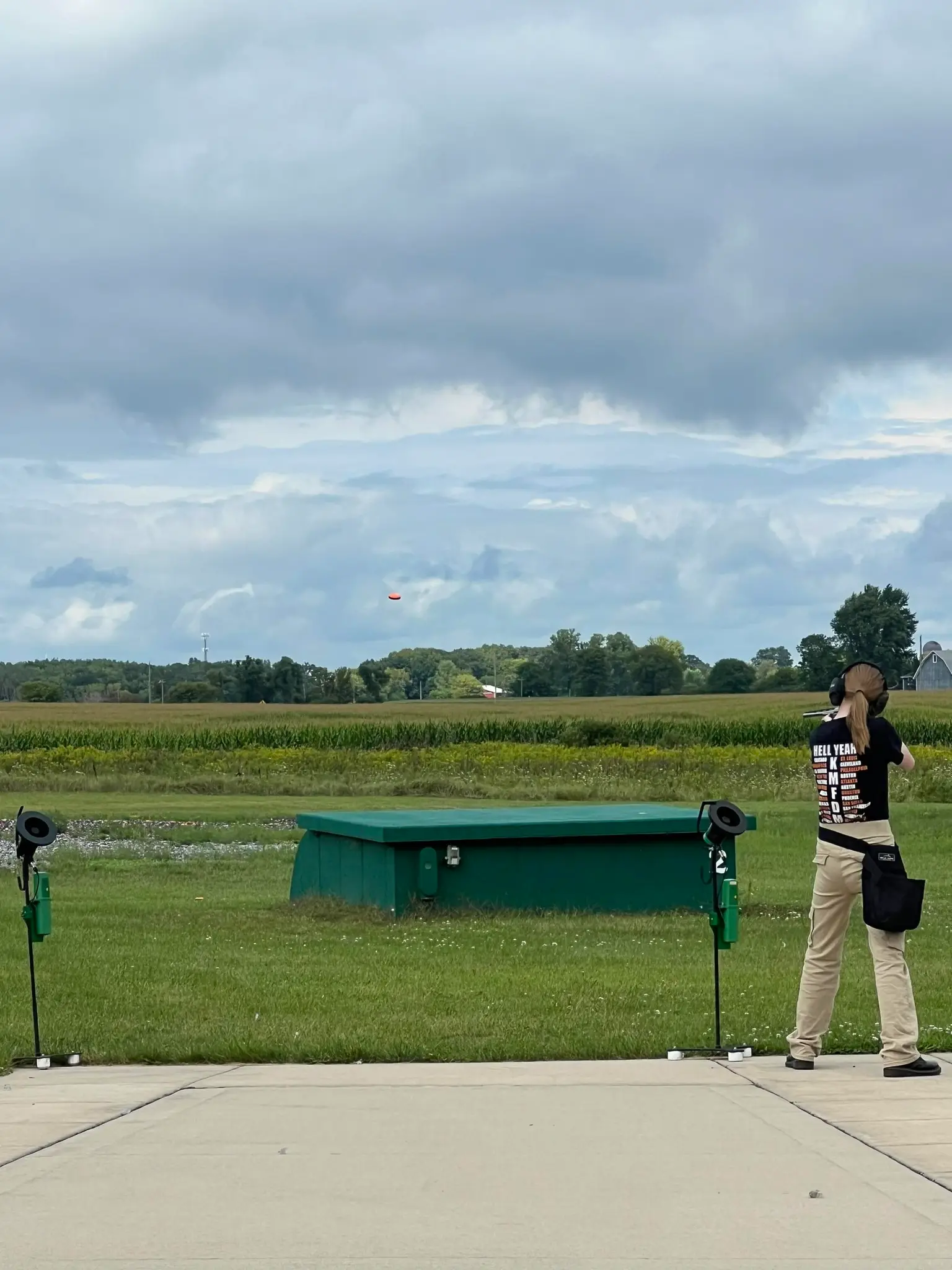 The teen is wearing a KMFDM band t-shirt at the shooting range (Facebook/Jeff Rupnow)