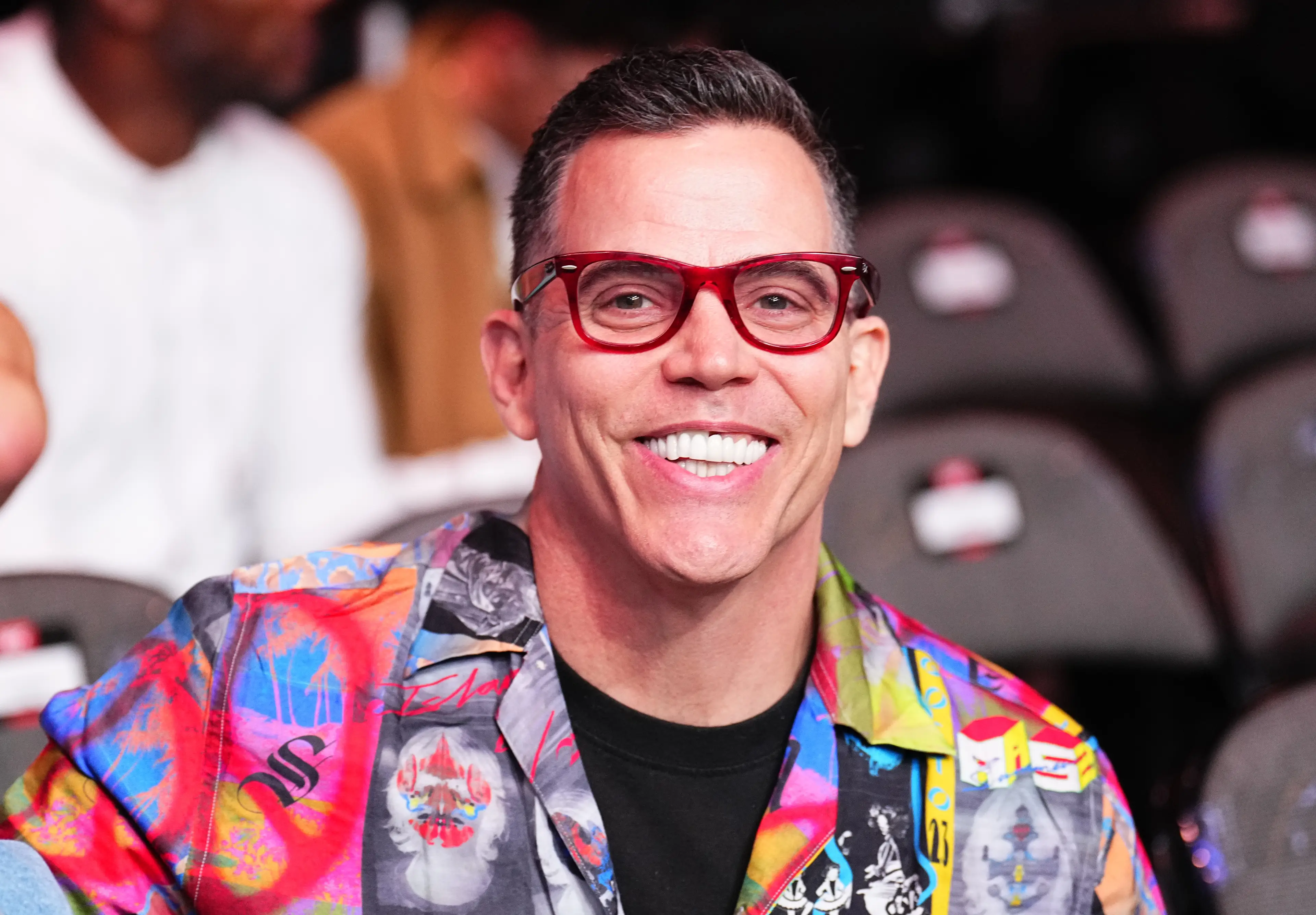 Steve-O got the design above his right eye. (Chris Unger/Zuffa LLC via Getty Images)