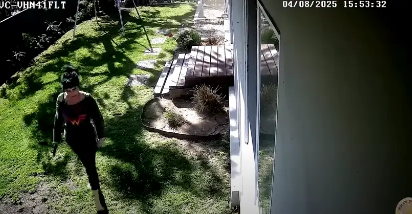 Home surveillance footage of Shriner (Los Angeles Police Department)