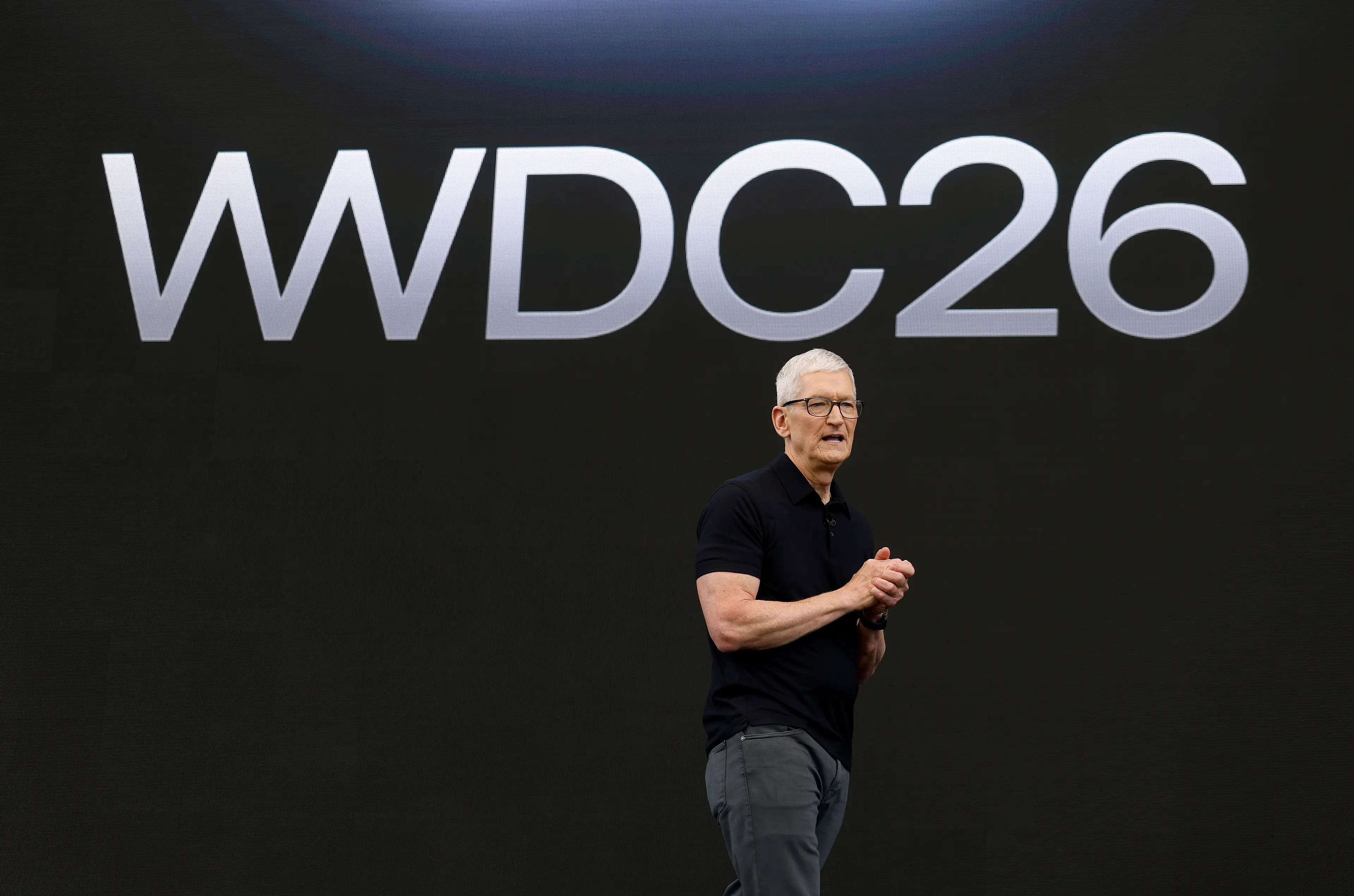Apple CEO Tim Cook speaking at the Worldwide Developers Conference (Justin Sullivan/Getty Images)