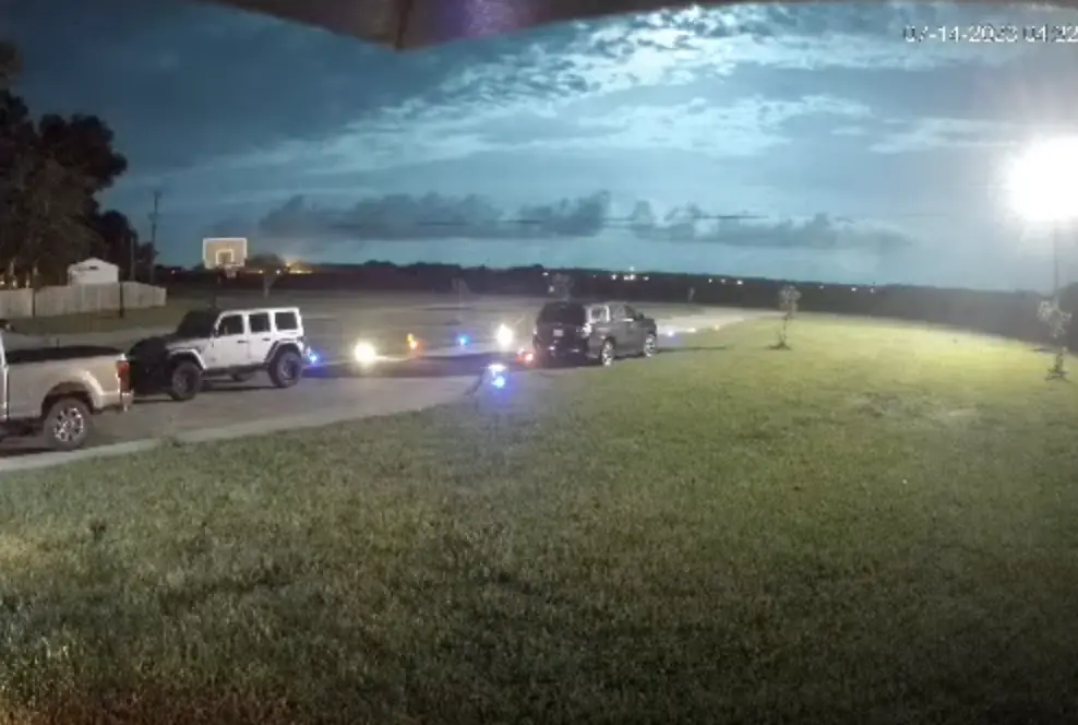 The fireball was spotted over numerous southern states.