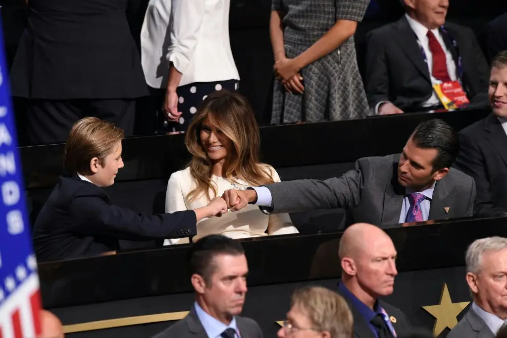 Baron Trump did not attend Donald Trump Jr.'s wedding (Photo by ROBYN BECK/AFP via Getty Images)